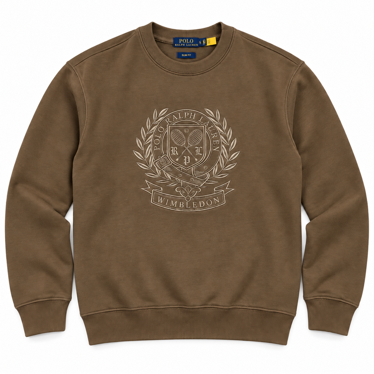 RL12 S/EPLQ COTTON FLEECE SWEATSHIRT (BROWN)