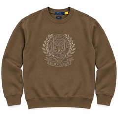 RL12 S/EPLQ COTTON FLEECE SWEATSHIRT (BROWN)
