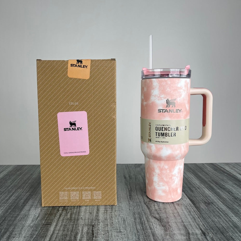 Stanly Quencher H2.0 FlowState Tie-Dye Edition Tumbler | 40 OZ (Peach)