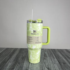 Stanly Quencher H2.0 FlowState Tie-Dye Edition Tumbler | 40 OZ (Lime Green)