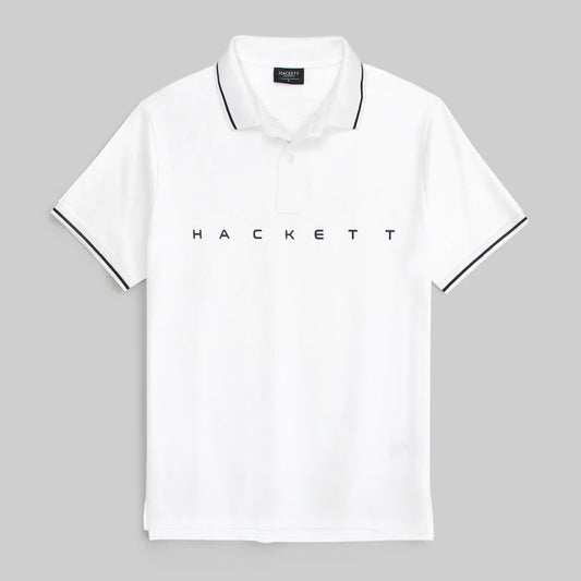 HKT IMPORTED MEN'S TIPPED POLO SHIRT (WHITE)