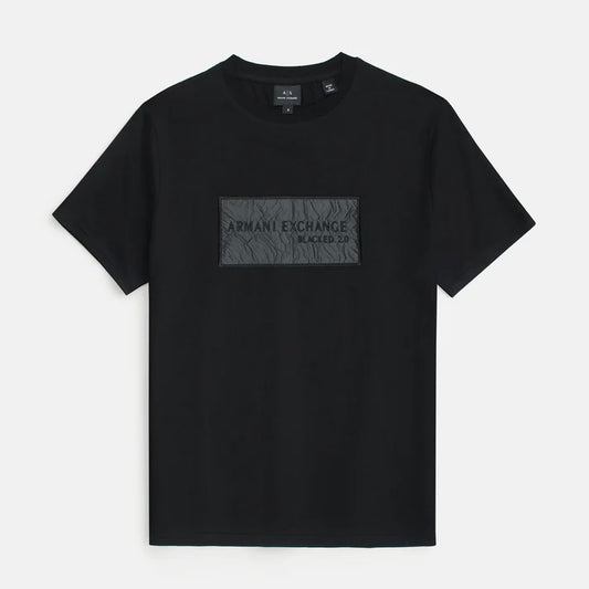 A-X IMPORTED MEN'S PATCH T-SHIRT (BLACK)