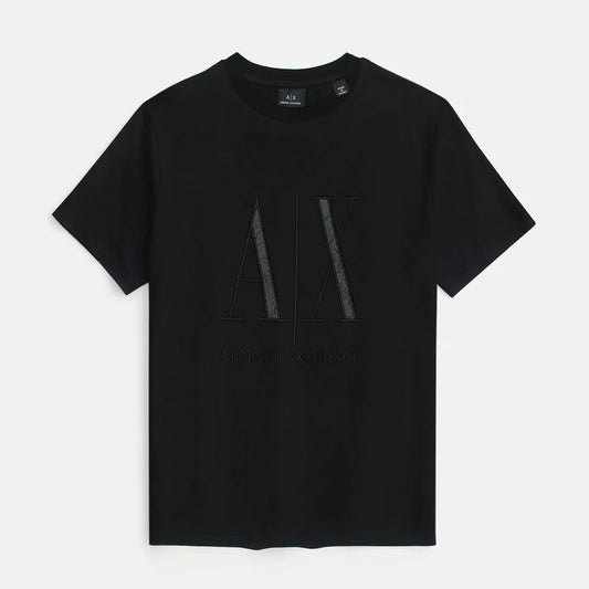 A-X IMPORTED MEN'S DESIGNER BIG LOGO T-SHIRT (BLACK)