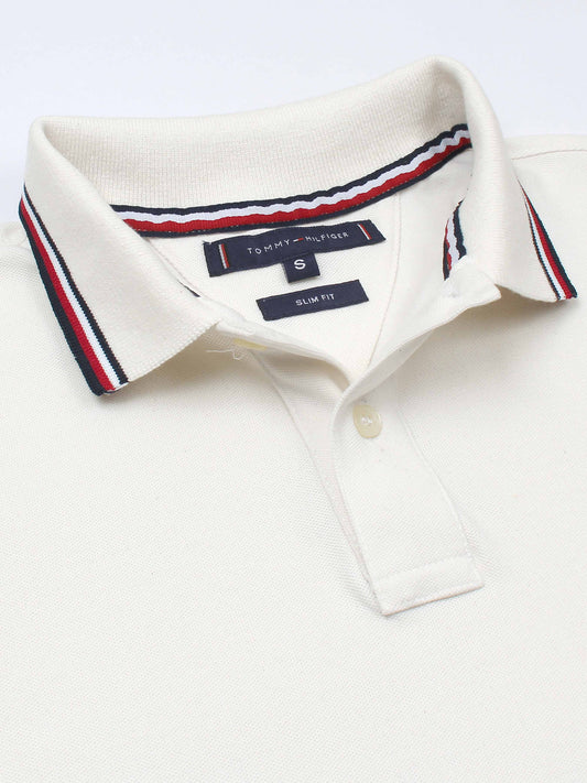 TH Premium Collar Tipping Polo Shirt (Off-White)