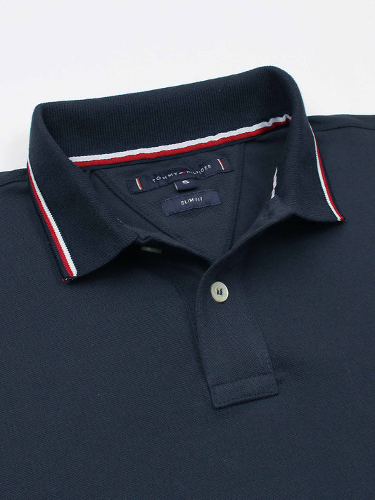 TH Premium Collar Tipping Polo Shirt (Navy)