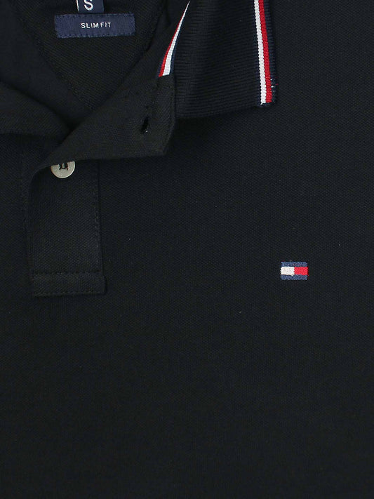 TH Premium Collar Tipping Polo Shirt (Black)
