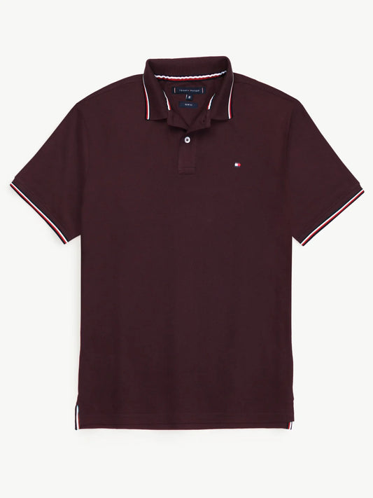 TH Premium Collar Tipping Polo Shirt (Maroon)