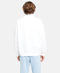 TH EMB HLFGR COTTON FLEECE ZIP-UP (WHITE)
