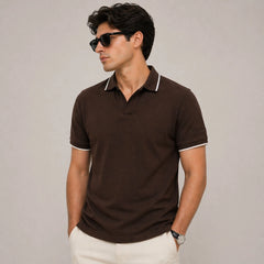 RL SIGNATURE JHONNY COLLAR POLO SHIRT (CHOCLATE BROWN)