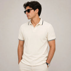 RL SIGNATURE JHONNY COLLAR POLO SHIRT (OFF-WHITE)