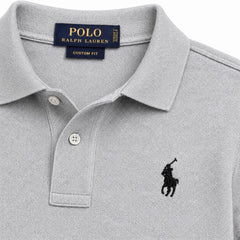 RL Premium Small Pony Pique Cotton Polo Shirt (Heather Grey)