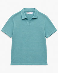 Z.A.R.A OTTOMAN JHONNY COLLAR POLO SHIRT (TIFFANY BLUE)