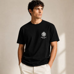 RL RELAXED FIT COTTON JERSEY GRAPHIC T-SHIRT (BLACK)