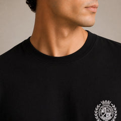 RL RELAXED FIT COTTON JERSEY GRAPHIC T-SHIRT (BLACK)