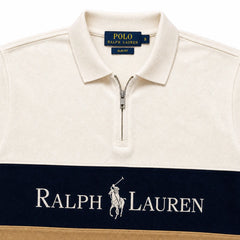 RL TWO TONE QUATER ZIPPER POLO SHIRT (SKIN)