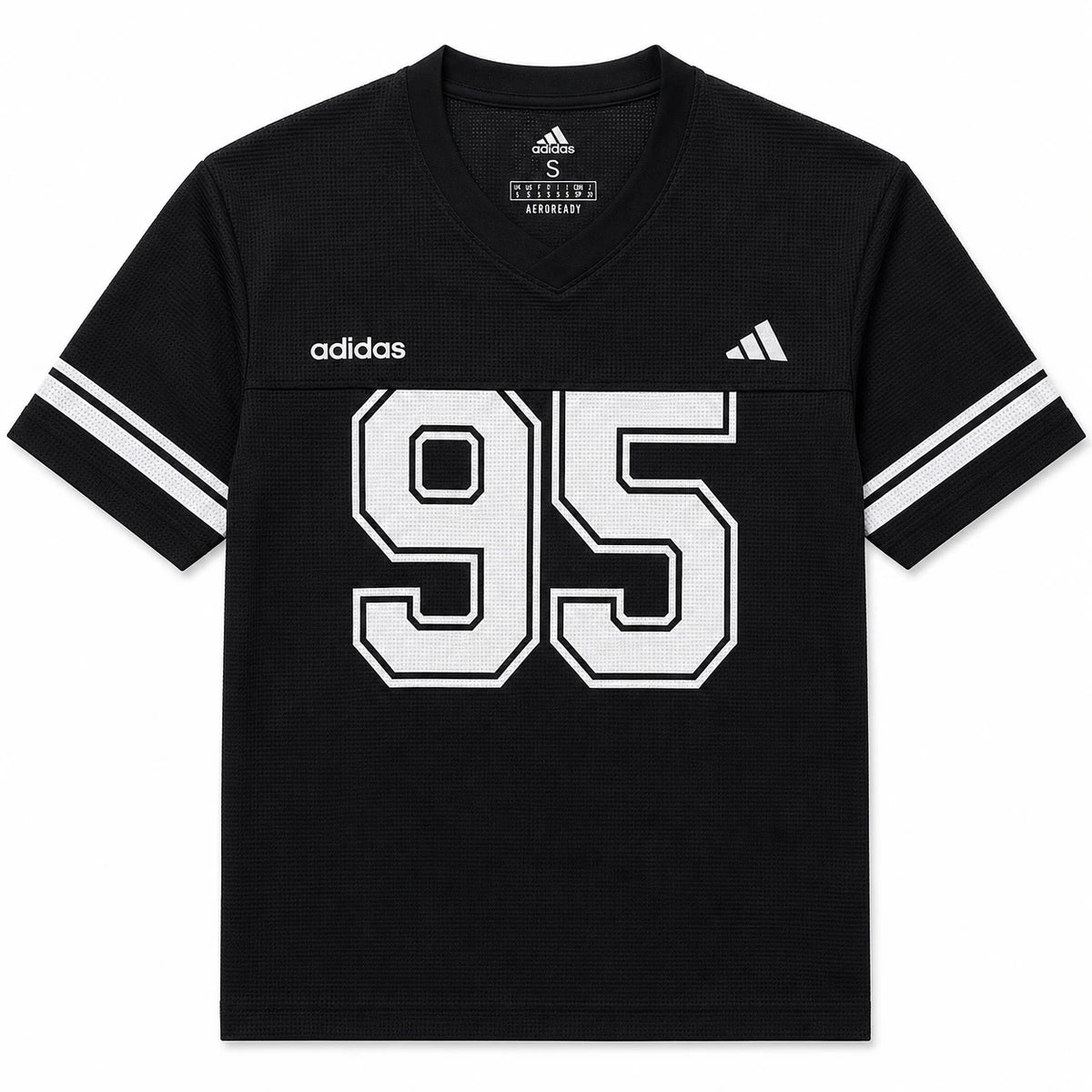ADDAS ACTIVE WEAR V NECK OVERSIZED 95 T-SHIRT (BLACK)