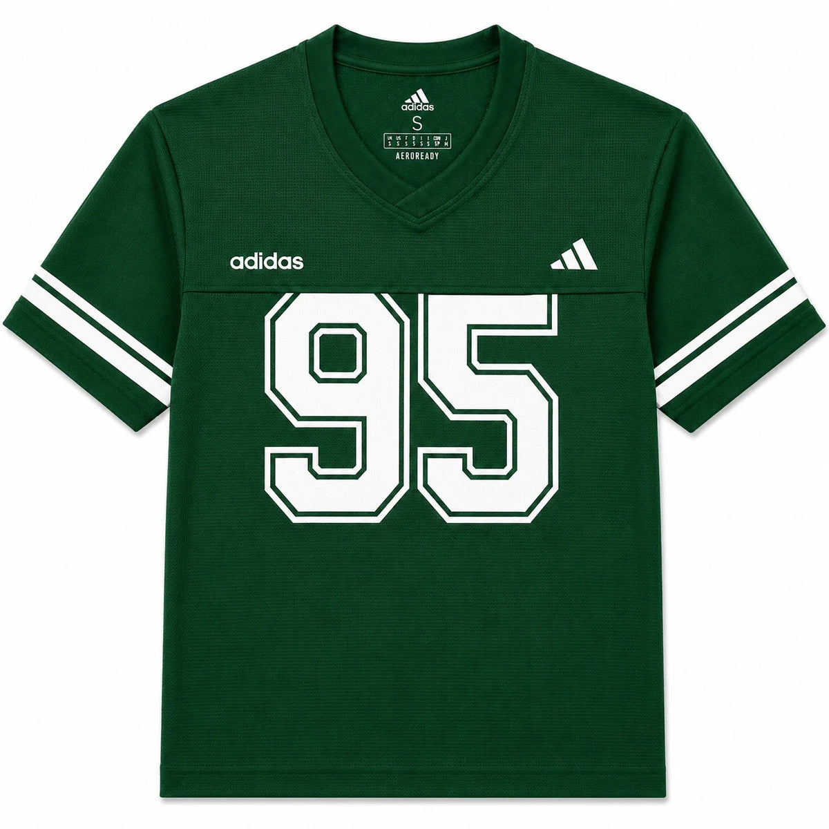 ADDAS ACTIVE WEAR V NECK OVERSIZED 95 T-SHIRT (DARK GREEN)