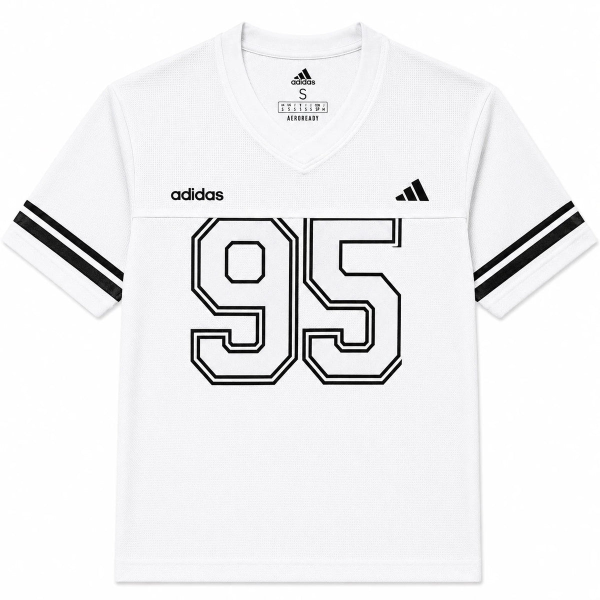 ADDAS ACTIVE WEAR V NECK OVERSIZED 95 T-SHIRT (WHITE)