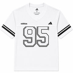 ADDAS ACTIVE WEAR V NECK OVERSIZED 95 T-SHIRT (WHITE)