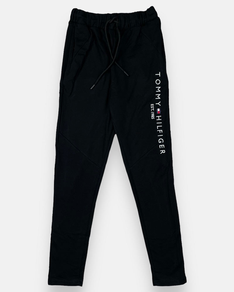 Tommy Premium Cotton Tracksuit (Black)