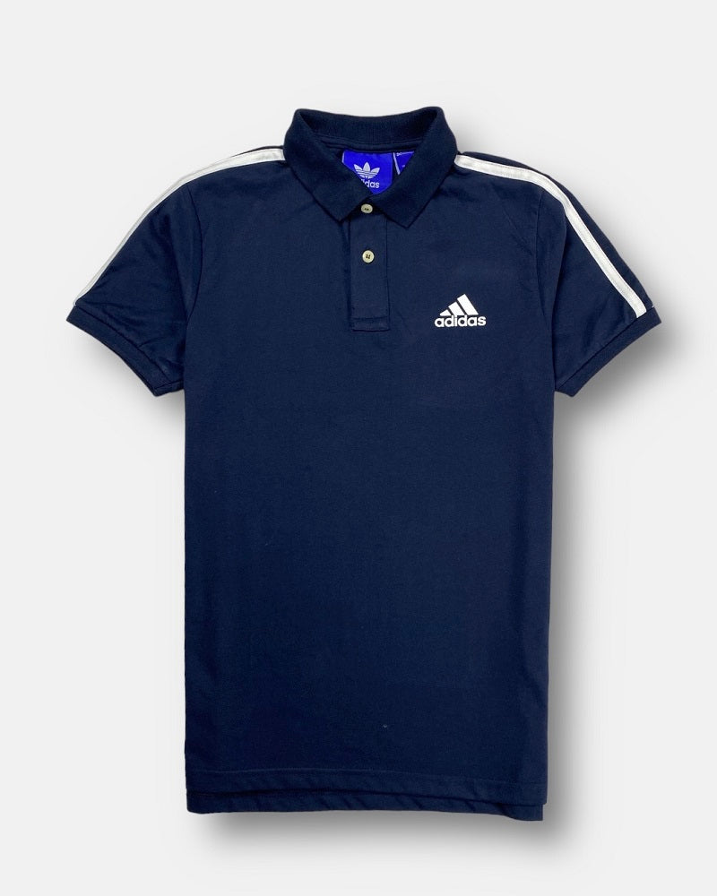 ADDAS Premium Cotton Polo Shirt (Navy Blue) – Leftovers Den