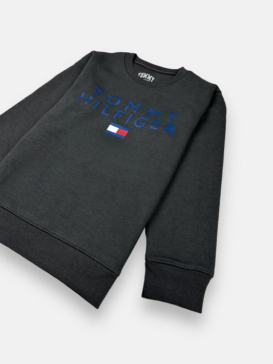 Tommy kid SweatShirt Charcoal Black