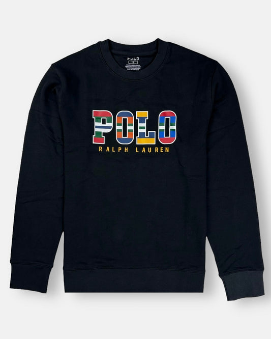RL Multi Polo Cotton Terry Sweatshirt Black