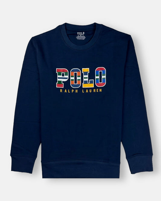 RL Multi Polo Cotton Terry Sweatshirt Navy