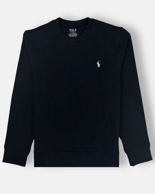 RL Small Pony Cotton terry SweatShirt Black