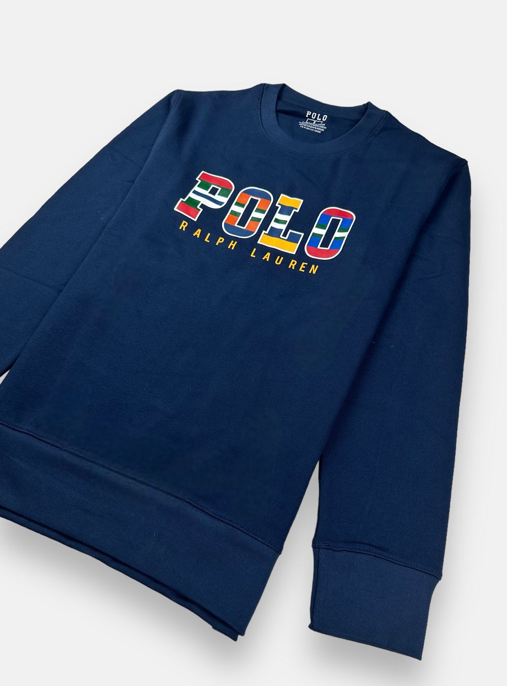 RL Multi Polo Cotton Terry Sweatshirt Navy