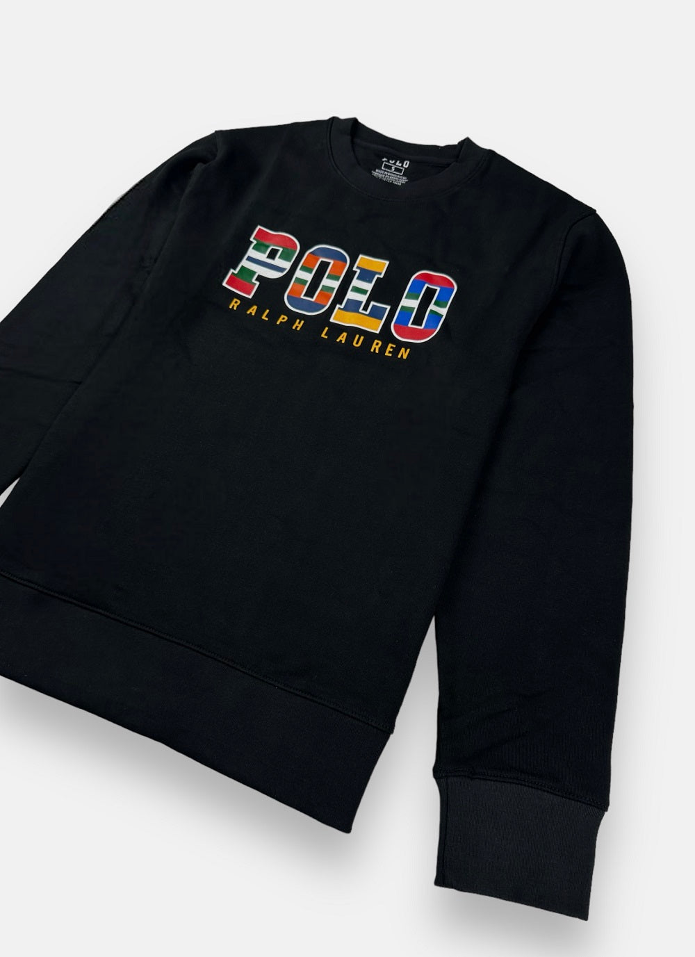 RL Multi Polo Cotton Terry Sweatshirt Black