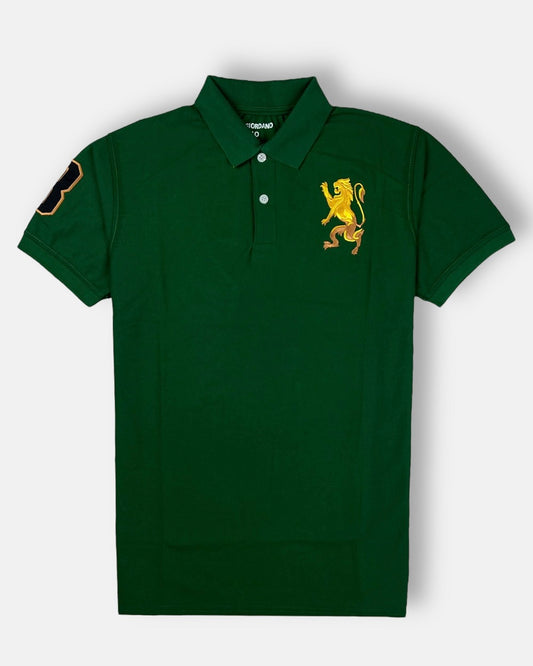GRDNO Premium 3D Lion polo Shirt Green