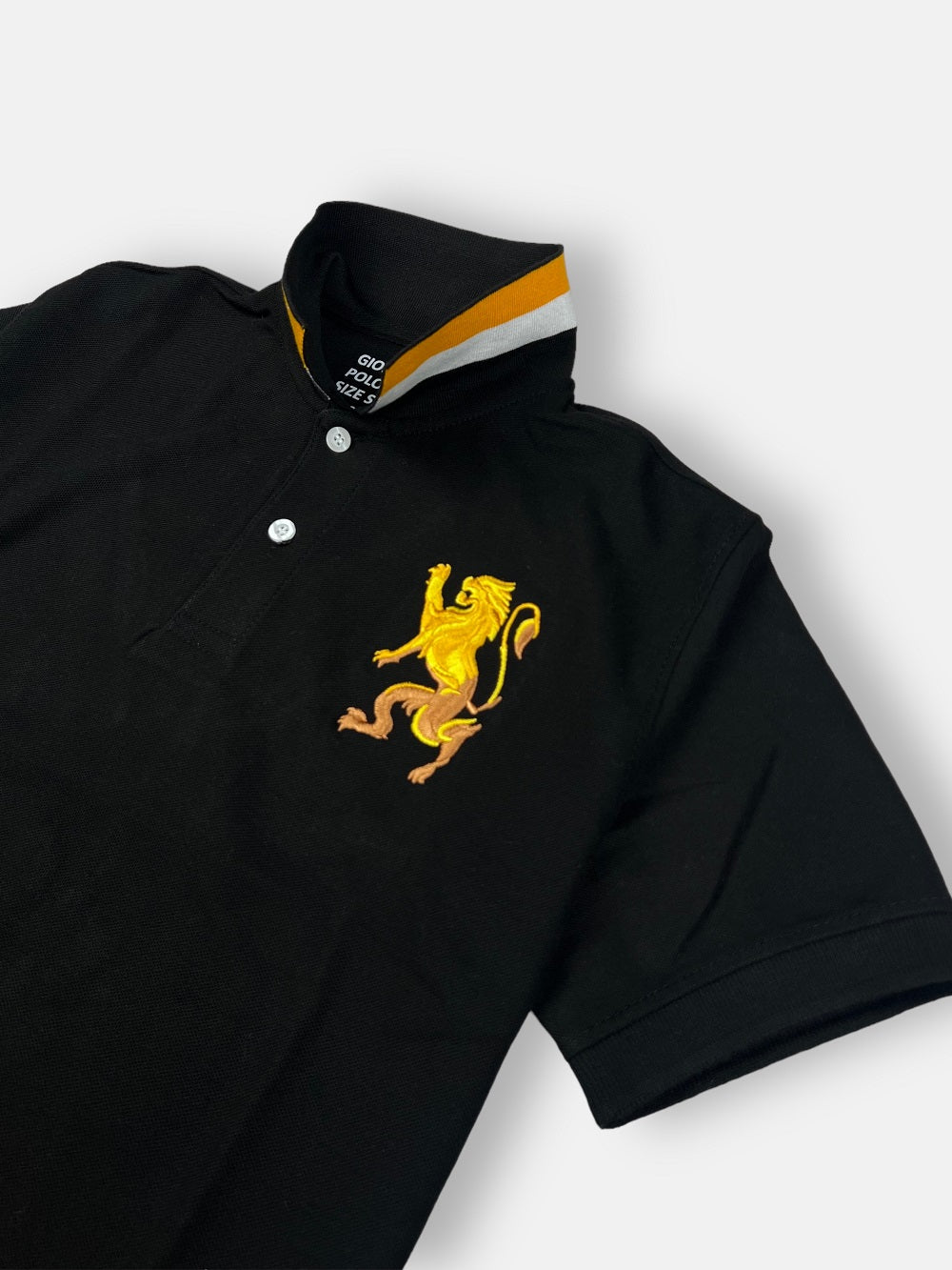 GRDNO Premium 3D Lion polo Shirt Black