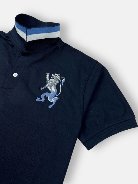 GRDNO Premium 3D Lion polo Shirt Navy Blue