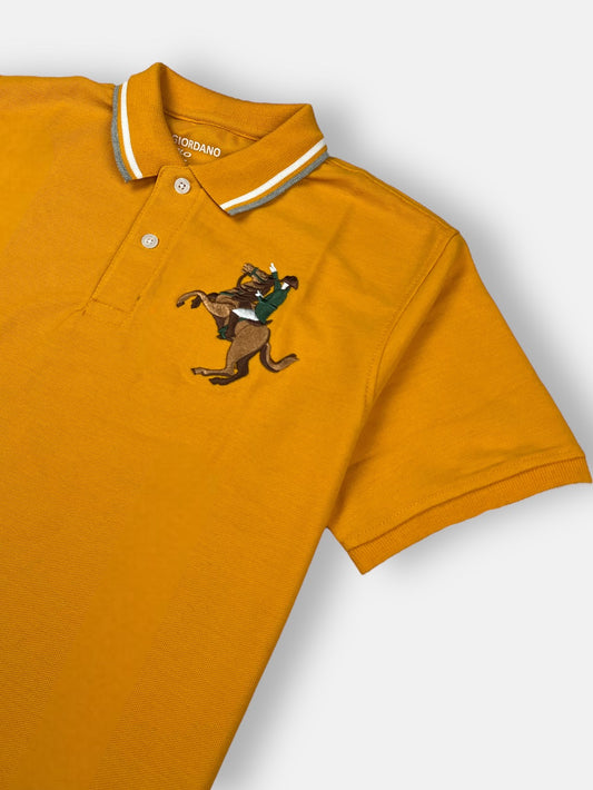 GRDNO Premium Napoleon Cow Boy Polo Shirt Mustard