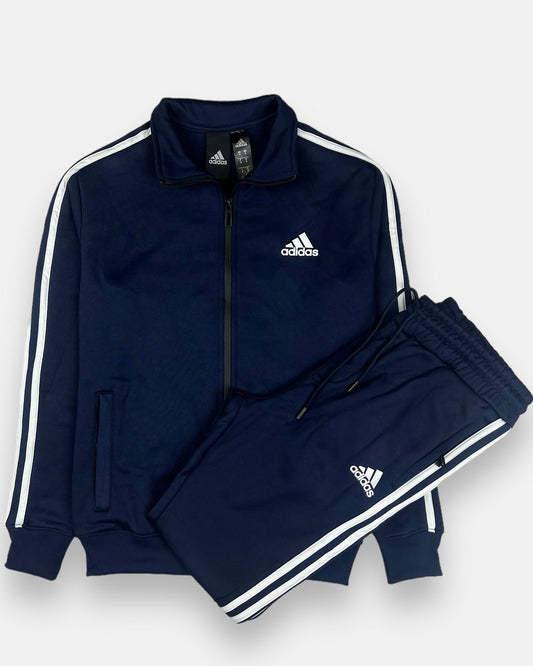 Addas Imported polyester Fleece Tracksuit (Navy Blue)