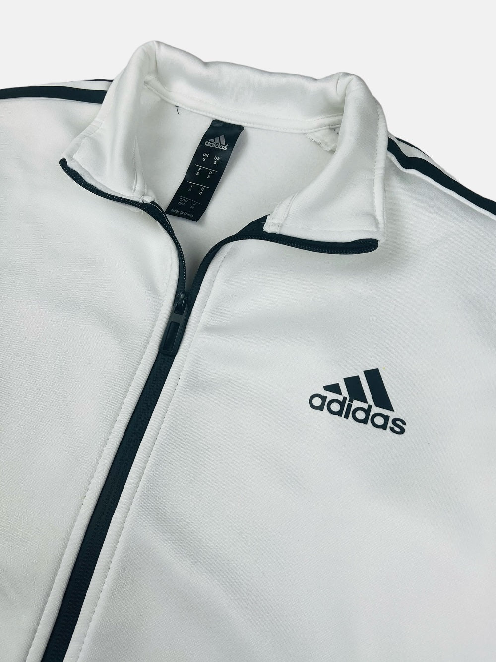 Addas Imported polyester Fleece Tracksuit (White&Black)