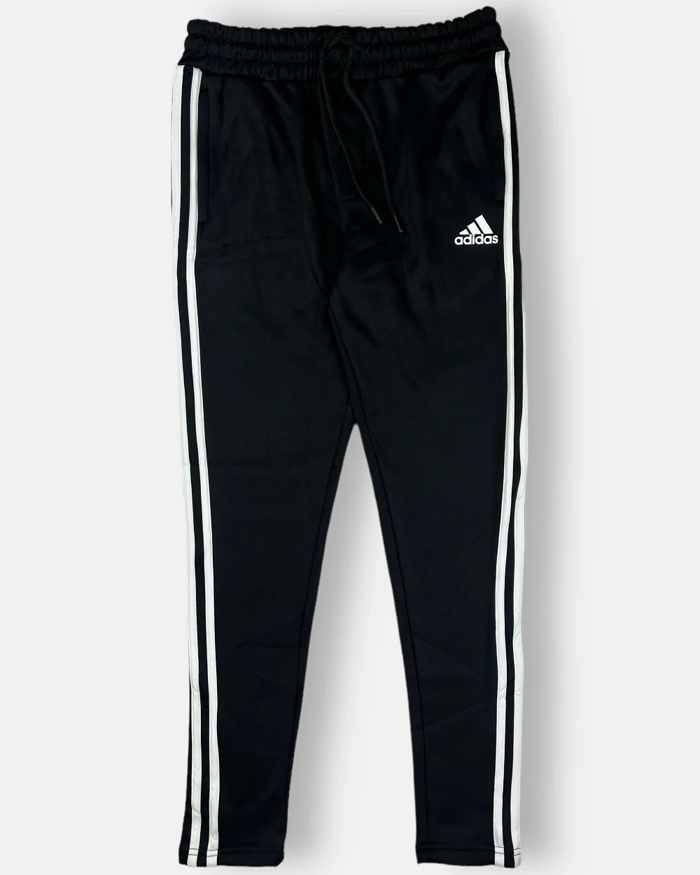 Addas Imported polyester Fleece Tracksuit (White&Black)