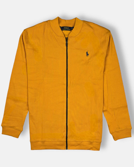 RL Premium RIB fabric Zip Up Jacket Mustard