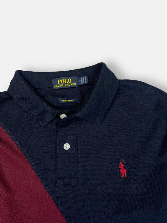 RL Small Pony Paneled Polo Shirt (Navy Blue)