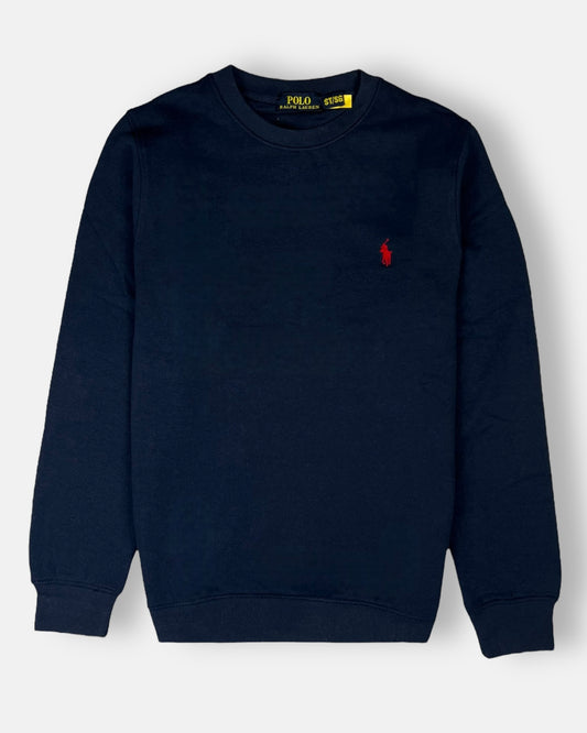 RL premium Single pony Fleece sweatshirt (Navy Blue)