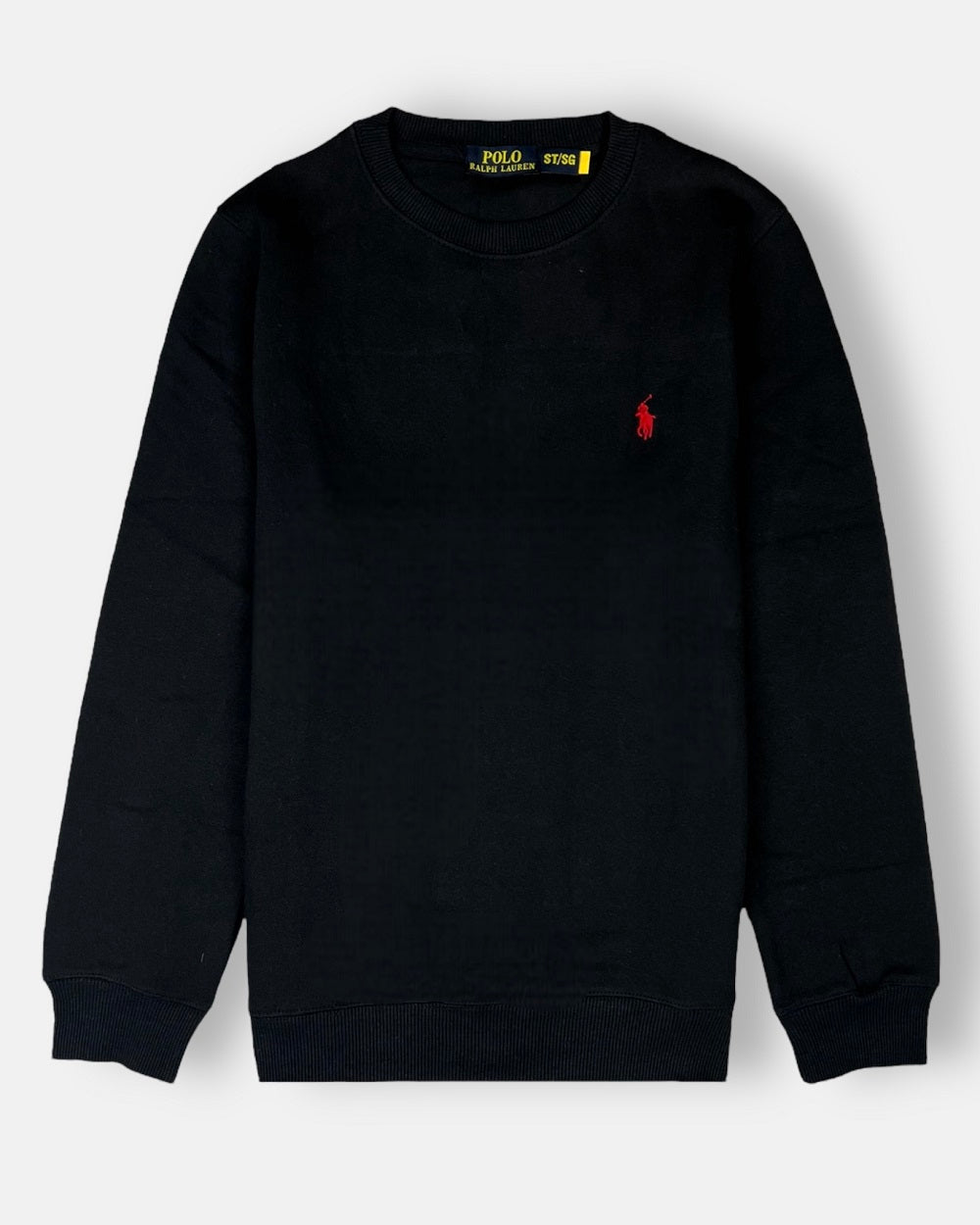 RL premium Single pony Fleece sweatshirt (Black) – Leftovers Den