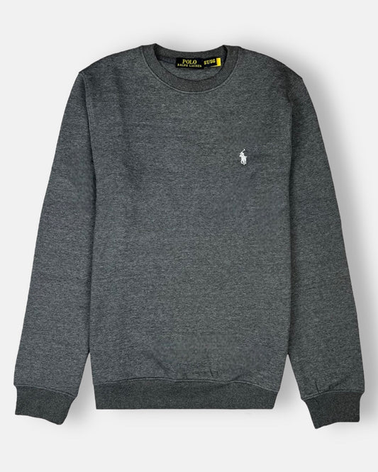 RL premium Single pony Fleece sweatshirt (Charcoal grey)