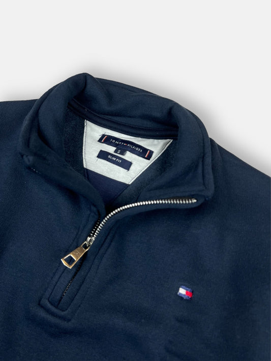 Tommy Premium Cotton Fleece Zip-Up (Navy Blue)