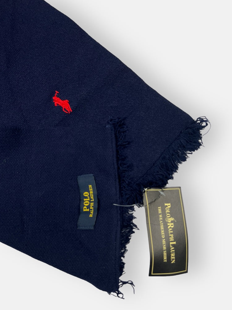 RL Imported Small Pony Lambswool Muffler (Navy Blue)