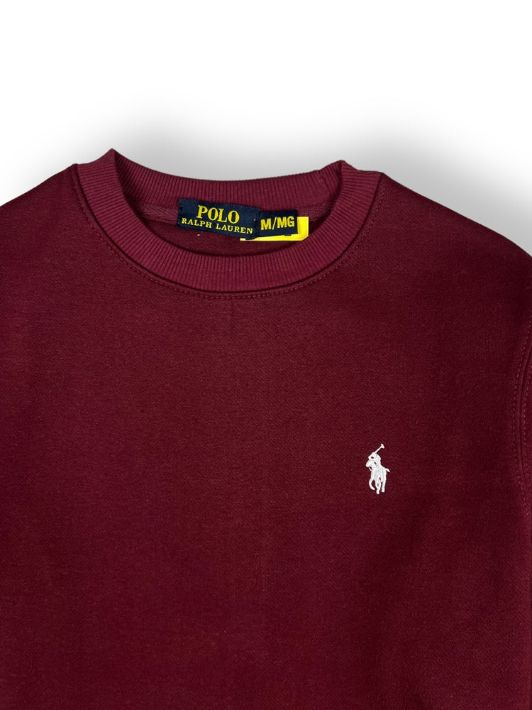 RL premium Single pony Fleece sweatshirt (Maroon)