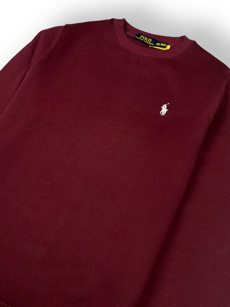 RL premium Single pony Fleece sweatshirt (Maroon)