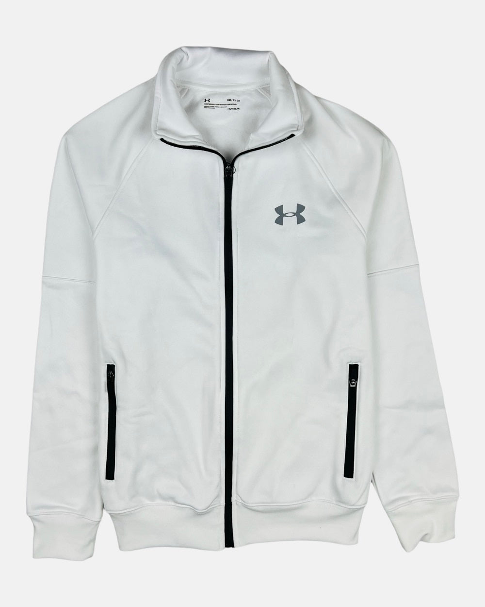 UA Imported polyester Fleece Tracksuit (White & Black)