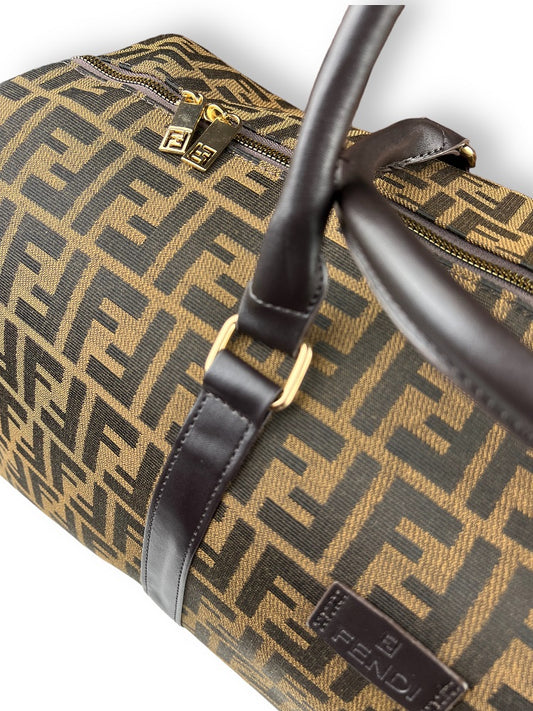 F.E.N.D.I imported Travel Bag (Black&Brown)