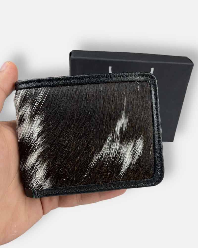 Premium Goat Fur Wallet (Brown&White)